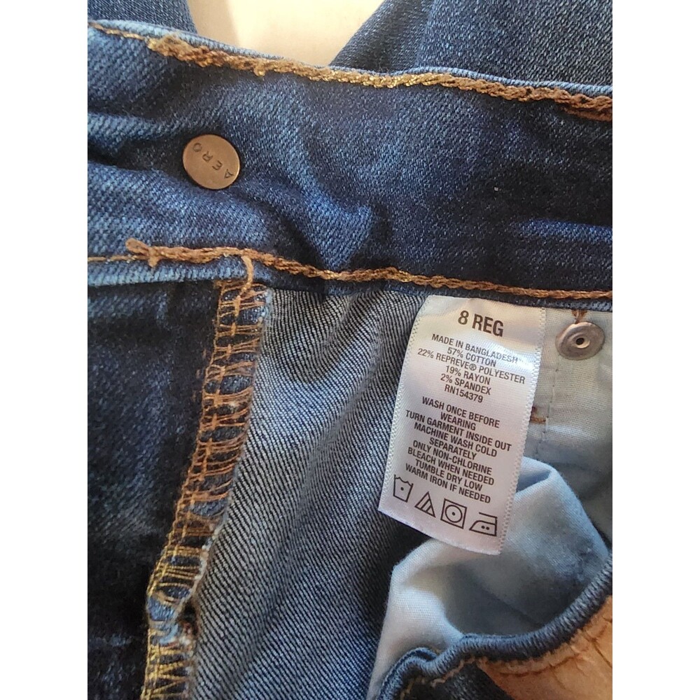 Aéropostale High-Rise Jegging Blue Denim Stretch Women Size 8 Regular - Picture 2 of 12